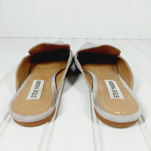 Steve Madden Gray Suede Flavor Flat Mule F922 - Picture 8 of 14